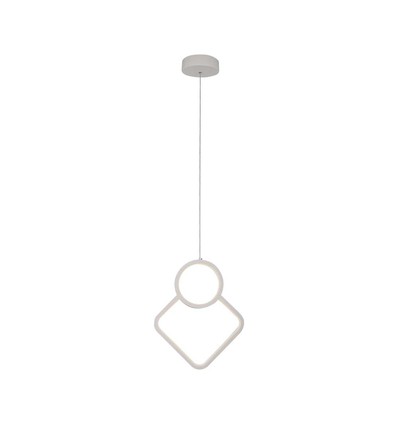 12W witte hanglamp - 28x180cm, 3000K, modern ruit design, incl. lichtbron