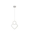 12W witte hanglamp - 28x180cm, 3000K, modern ruit design, incl. lichtbron
