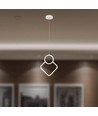 12W witte hanglamp - 28x180cm, 3000K, modern ruit design, incl. lichtbron
