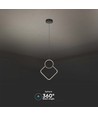 12W witte hanglamp - 28x180cm, 3000K, modern ruit design, incl. lichtbron
