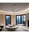 49W LED decoratieve pendellamp, dimbaar - Ø70cm, 5220lm, 3000K, zwarte behuizing, IP20