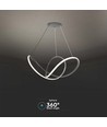 49W LED decoratieve pendellamp, dimbaar - Ø70cm, 5220lm, 3000K, zwarte behuizing, IP20