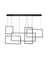 45W LED designer pendellamp - 120cm, 4800lm, zwart, warm wit, IP20