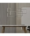 45W LED designer pendellamp - 120cm, 4800lm, zwart, warm wit, IP20