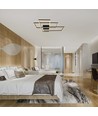 47W LED plafondlamp - L90xW67cm, 3000K, dimbaar, zwarte afwerking, decoratieve binnenverlichting