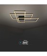 47W LED plafondlamp - L90xW67cm, 3000K, dimbaar, zwarte afwerking, decoratieve binnenverlichting