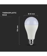 E27 17W LED lamp - A65, warm wit, IP20 binnenshuis