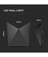 5W LED wandlamp - IP65, zwart, 110lm/W, 17,5x17,5cm, aluminium, incl. lichtbron