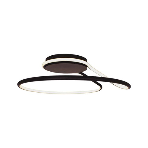 54W LED designer hanglamp, dimbaar - Zwart, 4000K, 5330lm, ronde abstracte vorm