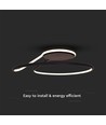 54W LED designer hanglamp, dimbaar - Zwart, 4000K, 5330lm, ronde abstracte vorm