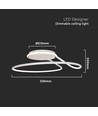 54W LED designer plafondlamp, dimbaar - Ø52cm, wit, rond, 4000K, Triac dimbaar