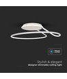 54W LED designer plafondlamp, dimbaar - Ø52cm, wit, rond, 4000K, Triac dimbaar