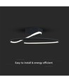 20W LED designer hanglamp, Ø25cm - 107lm/W, 4000K, zwart, rond, modern design