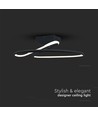 20W LED designer hanglamp, Ø25cm - 107lm/W, 4000K, zwart, rond, modern design