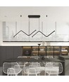 100cm 12W LED hanglamp - Double zig-zag design, 4000K, zwarte afwerking