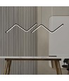 100cm 12W LED hanglamp - Double zig-zag design, 4000K, zwarte afwerking