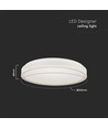 18W LED designer plafondlamp - Rond, wit, Ø35cm, 4000K, 1280lm