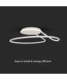 24W Designer LED plafondlamp - Ø25cm, wit, cirkel design, 4000K neutraal wit