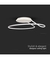 24W Designer LED plafondlamp - Ø25cm, wit, cirkel design, 4000K neutraal wit