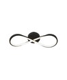 24W Infinity LED designerlamp - 3000K, zwart, 360 graden, wand/plafondlamp