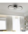 24W Infinity LED designerlamp - 3000K, zwart, 360 graden, wand/plafondlamp