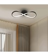 24W Infinity LED designerlamp - 3000K, zwart, 360 graden, wand/plafondlamp