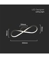 24W Infinity LED designerlamp - 3000K, zwart, 360 graden, wand/plafondlamp