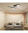 24W LED designer plafondlamp - 2560lm, 3000K, zwart, 360 graden lichtstraling