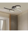 24W LED designer plafondlamp - 2560lm, 3000K, zwart, 360 graden lichtstraling