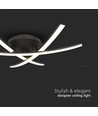 20W LED designer plafondlamp - 3 gekruiste buizen, 105lm/W, zwarte afwerking, 3000K