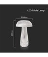 1W oplaadbare LED tafellamp - Touch dimbaar, 3-in-1 CCT, transparant, Ø16 x 25 cm