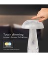 1W oplaadbare LED tafellamp - Touch dimbaar, 3-in-1 CCT, transparant, Ø16 x 25 cm