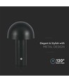 3W oplaadbare LED tafellamp, zwart - 3-in-1 CCT, dimbaar, touch, 5V, 1800mAh batterij