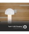 LED tafellamp - 1800mAh batterij, Ø150x250, 3-in-1, wit, Hus