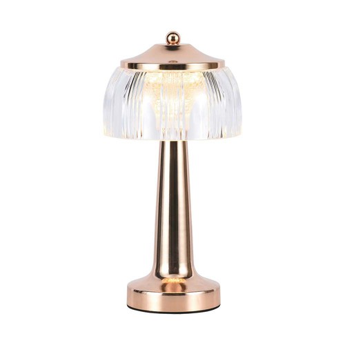 1W oplaadbare LED tafellamp, French Gold - 3-in-1, 1800mAh batterij, IP20, 13,5x26,5cm