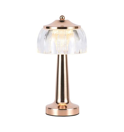 1W oplaadbare LED tafellamp, French Gold - 3-in-1, 1800mAh batterij, IP20, 13,5x26,5cm