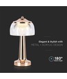 1W oplaadbare LED tafellamp, French Gold - 3-in-1, 1800mAh batterij, IP20, 13,5x26,5cm