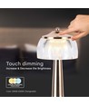 1W oplaadbare LED tafellamp, French Gold - 3-in-1, 1800mAh batterij, IP20, 13,5x26,5cm