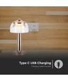 1W oplaadbare LED tafellamp, French Gold - 3-in-1, 1800mAh batterij, IP20, 13,5x26,5cm