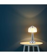 LED tafellamp - 1800mAh batterij, 13,5x26,5cm, 3-in-1, chromen behuizing