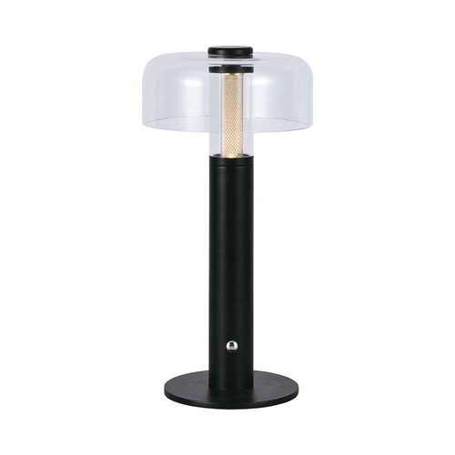LED Tafellamp - 1800mAh Batterij, Ø150x300, 3000K, Zwarte Behuizing