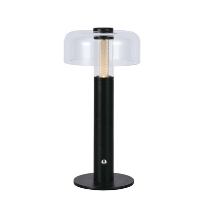 LED Tafellamp - 1800mAh Batterij, Ø150x300, 3000K, Zwarte Behuizing