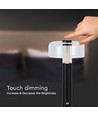 LED Tafellamp - 1800mAh Batterij, Ø150x300, 3000K, Zwarte Behuizing