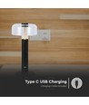 LED Tafellamp - 1800mAh Batterij, Ø150x300, 3000K, Zwarte Behuizing