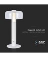 1W LED tafellamp met batterij, wit - Oplaadbaar, 3000K, touch dimbaar, DC 5V