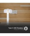 1W LED tafellamp met batterij, wit - Oplaadbaar, 3000K, touch dimbaar, DC 5V
