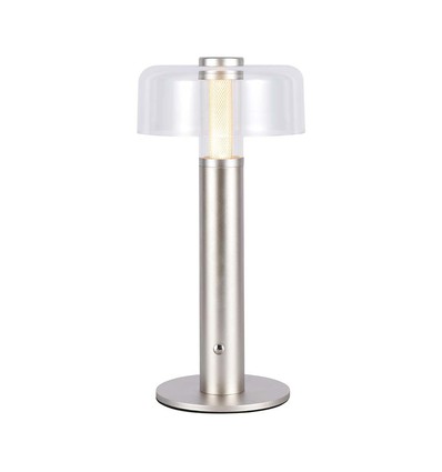 1W oplaadbare LED tafellamp, champagne goud - Touch dimbaar, USB-C, 3000K, 1800mAh, hoogte 30cm
