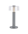 1W oplaadbare LED tafellamp - Touch dimbaar, 1800mAh batterij, 3000K, grijs, incl. USB-C kabel