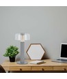 1W oplaadbare LED tafellamp - Touch dimbaar, 1800mAh batterij, 3000K, grijs, incl. USB-C kabel