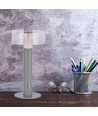 1W oplaadbare LED tafellamp - Touch dimbaar, 1800mAh batterij, 3000K, grijs, incl. USB-C kabel